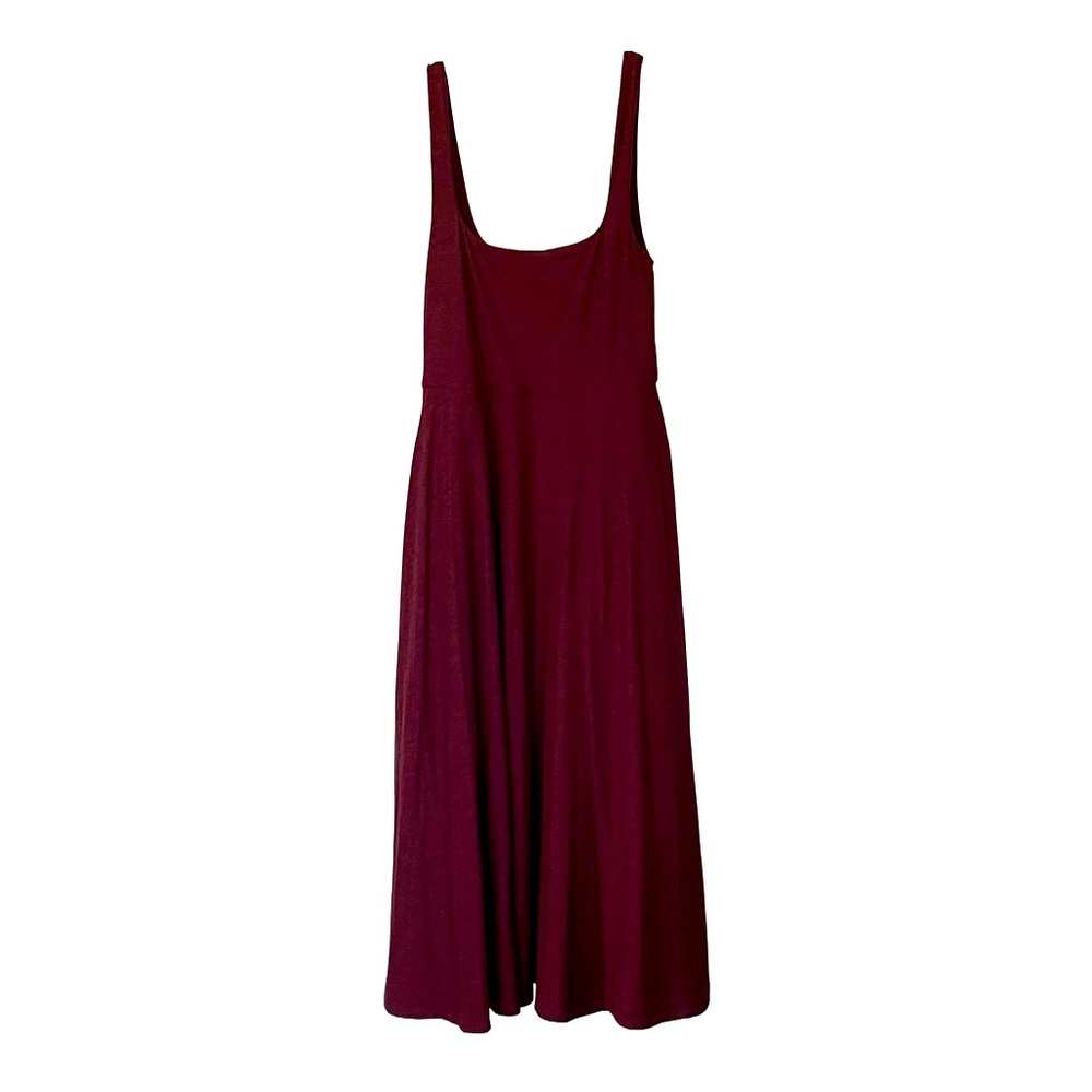 Beyond Yoga Featherweight At The Ready Square Neck Dress in Port Wine Ruby Sz. S